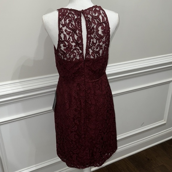 NWT J. Crew Pamela in Leaver Lace Wine Color Midi Dress sz 10 - Picture 5 of 10